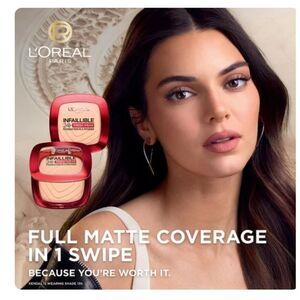 🆕🧴L'Oreal Infallible 24H Fresh Wear Foundation In A Powder - #300,  Amber